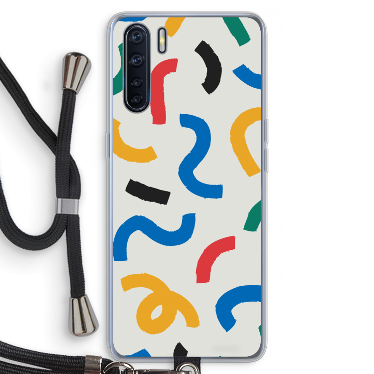 Illustratieve pop 2: Oppo A91 Transparant Hoesje met koord
