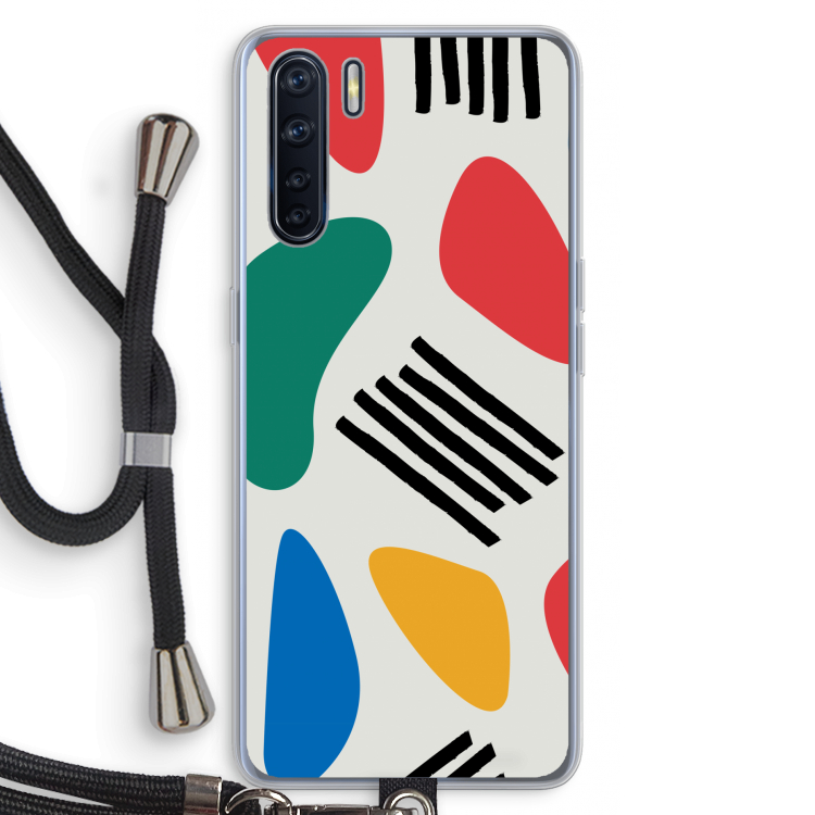 Illustratieve pop 1: Oppo A91 Transparant Hoesje met koord