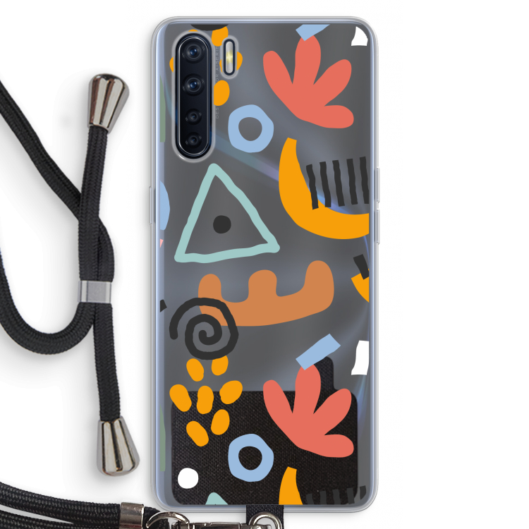 Abstract: Oppo A91 Transparant Hoesje met koord