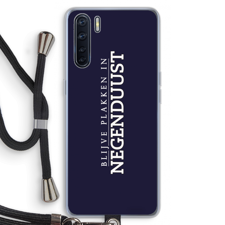 Blijve plakken in Negenduust: Oppo A91 Transparant Hoesje met koord