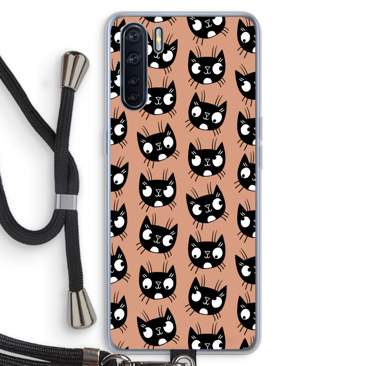 Kat: Oppo A91 Transparant Hoesje met koord