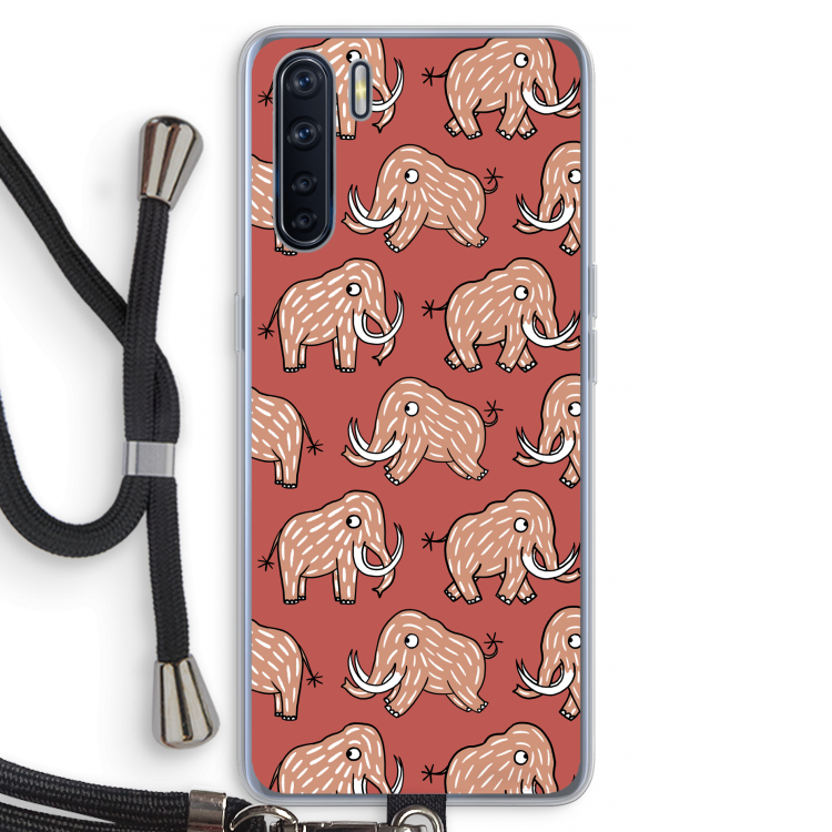 Mammoet: Oppo A91 Transparant Hoesje met koord