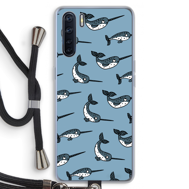 Narwhal: Oppo A91 Transparant Hoesje met koord