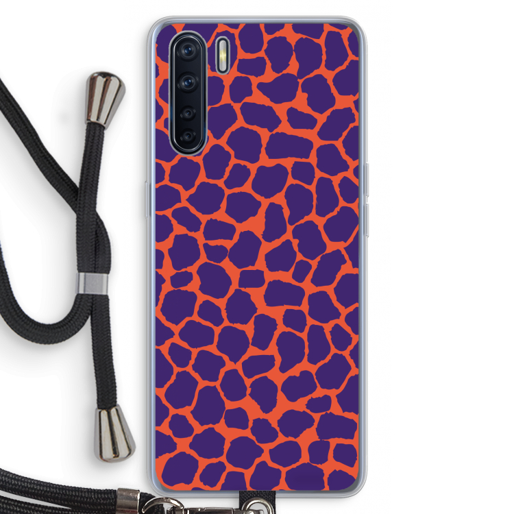 Purple Giraffe: Oppo A91 Transparant Hoesje met koord