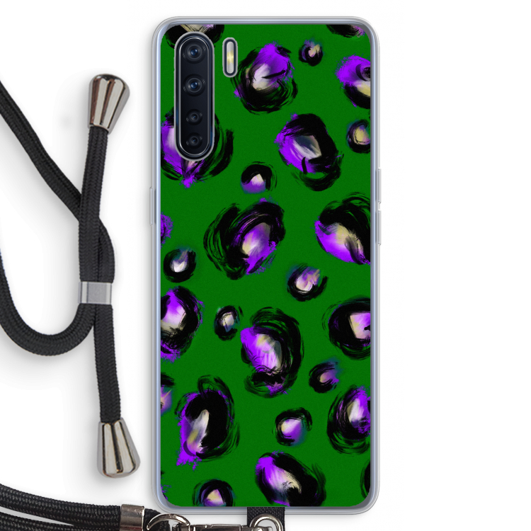 Green Cheetah: Oppo A91 Transparant Hoesje met koord