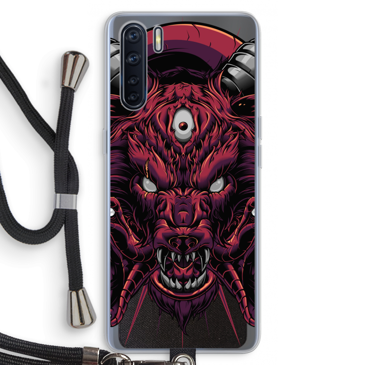 Hell Hound and Serpents: Oppo A91 Transparant Hoesje met koord