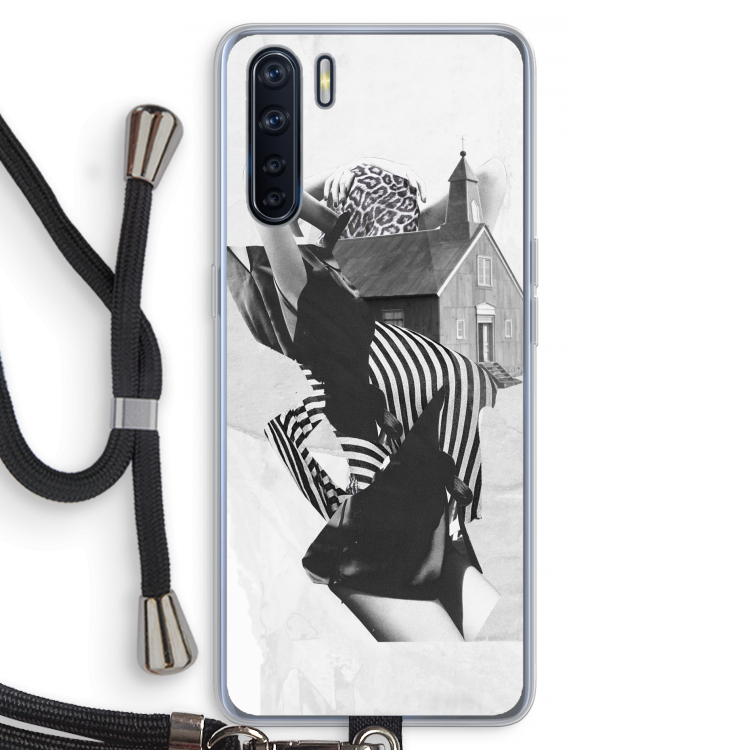 House: Oppo A91 Transparant Hoesje met koord