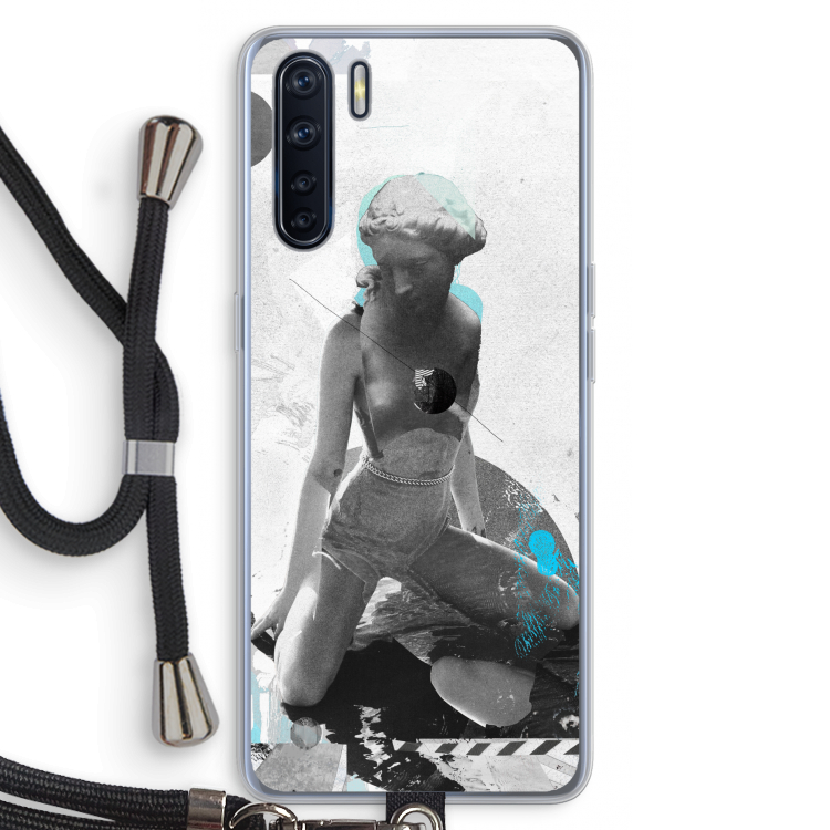 I will not feel a thing: Oppo A91 Transparant Hoesje met koord