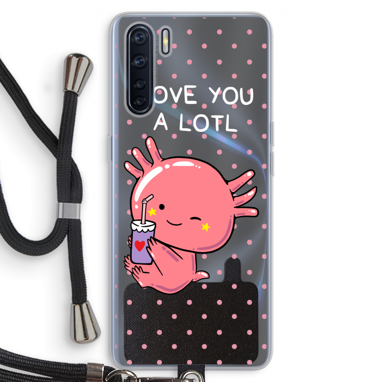 Love You A Lotl: Oppo A91 Transparant Hoesje met koord