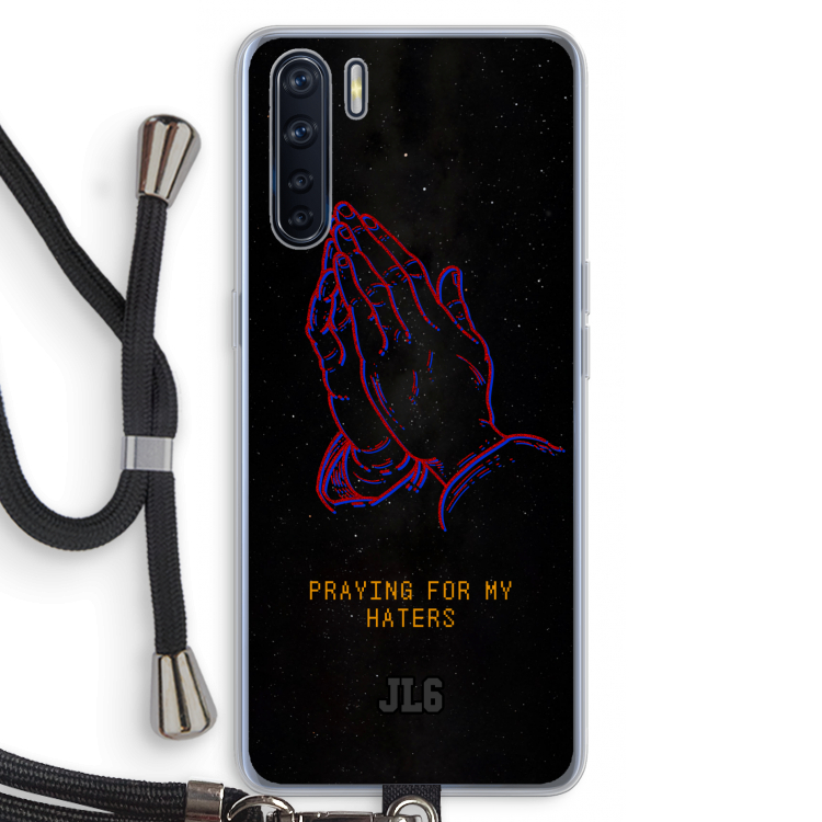 Praying For My Haters: Oppo A91 Transparant Hoesje met koord