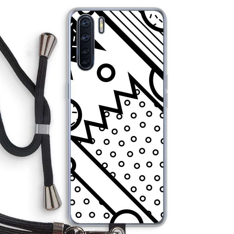 Pop Art #4: Oppo A91 Transparant Hoesje met koord