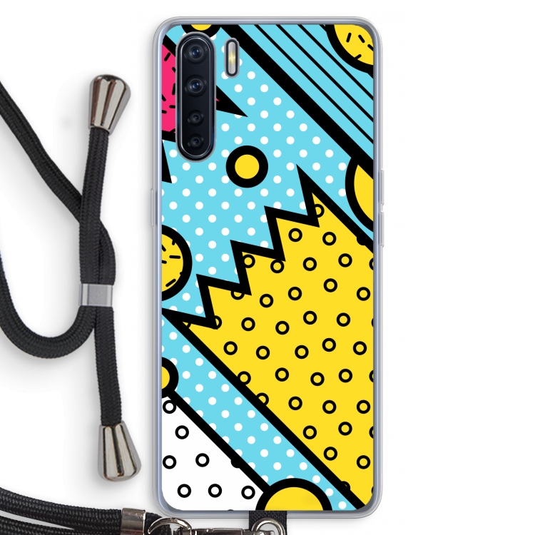 Pop Art #1: Oppo A91 Transparant Hoesje met koord
