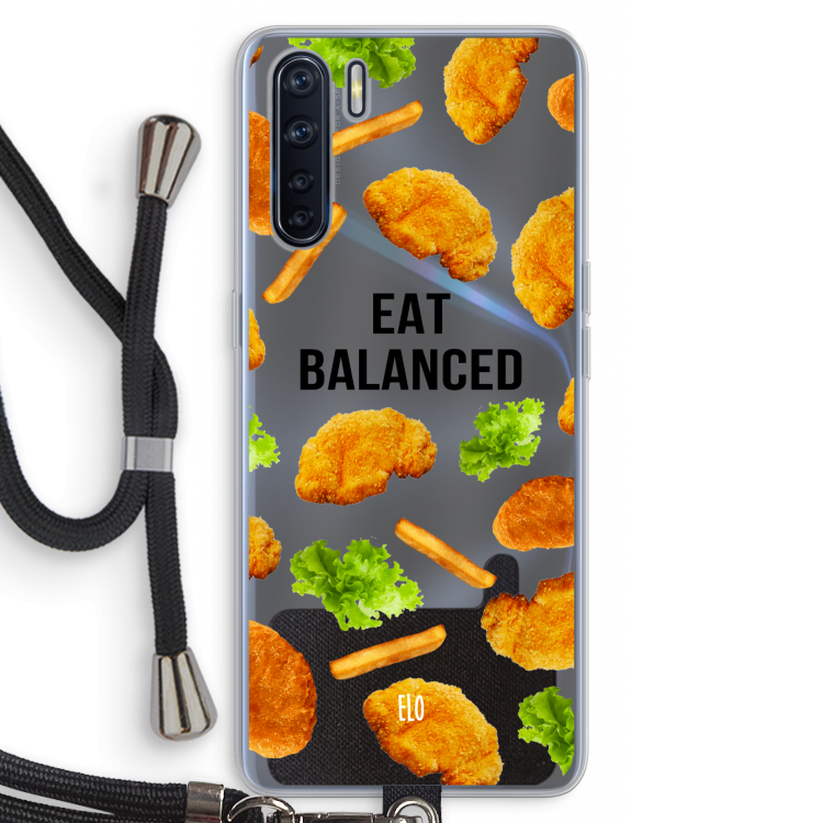 Eat Balanced: Oppo A91 Transparant Hoesje met koord