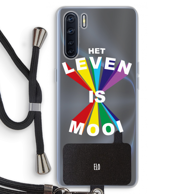 Het Leven Is Mooi: Oppo A91 Transparant Hoesje met koord