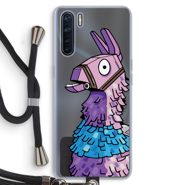 Lama: Oppo A91 Transparant Hoesje met koord