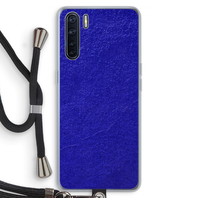 Majorelle Blue: Oppo A91 Transparant Hoesje met koord