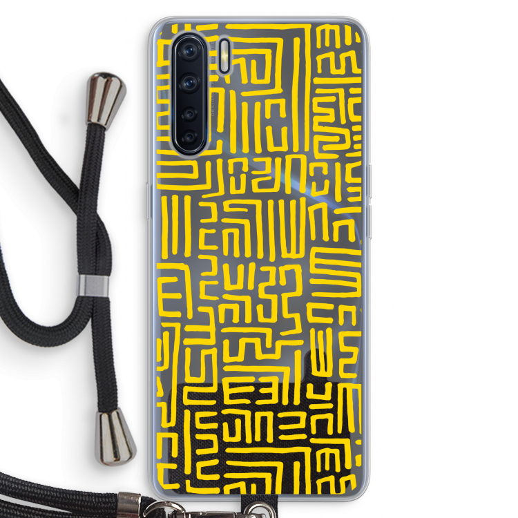 Majorelle Blue Print: Oppo A91 Transparant Hoesje met koord