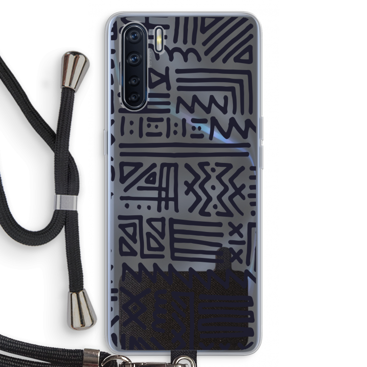 Marrakech print: Oppo A91 Transparant Hoesje met koord