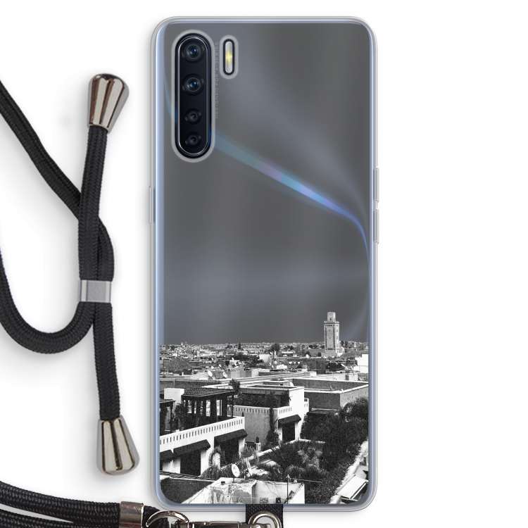 Marrakech Skyline : Oppo A91 Transparant Hoesje met koord