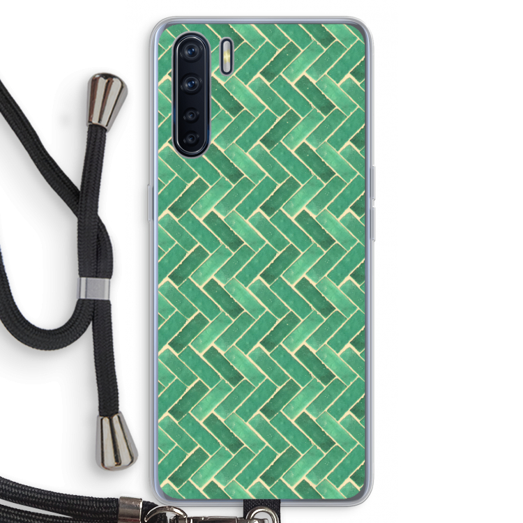 Moroccan tiles 2: Oppo A91 Transparant Hoesje met koord