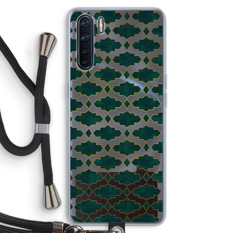 Moroccan tiles: Oppo A91 Transparant Hoesje met koord