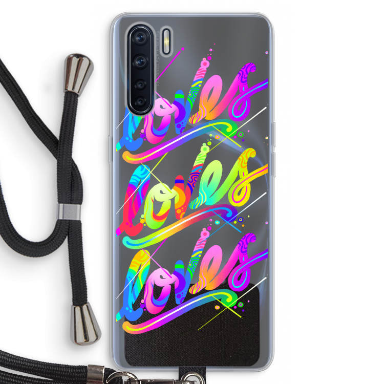 Loves: Oppo A91 Transparant Hoesje met koord