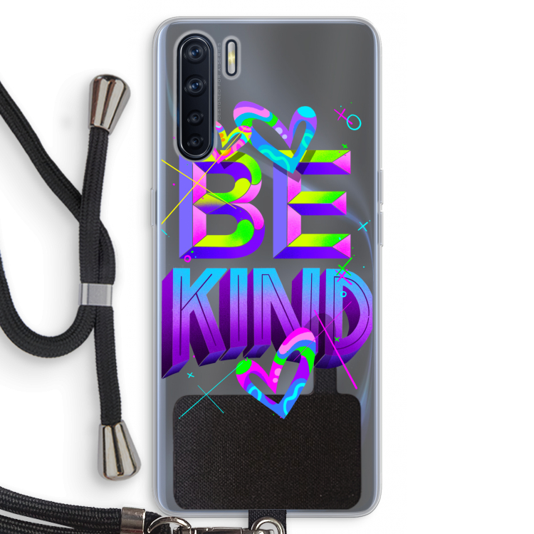 Be Kind: Oppo A91 Transparant Hoesje met koord
