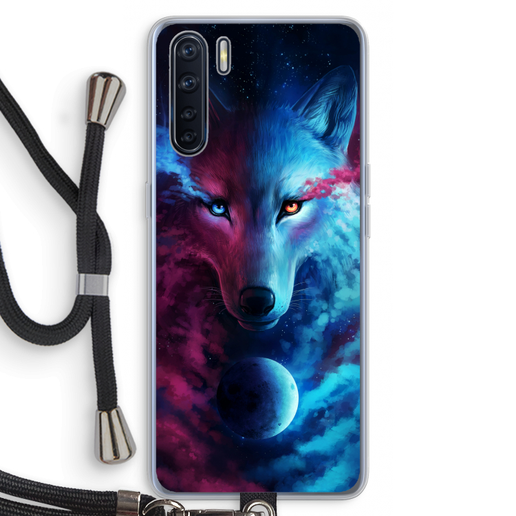 Where Light And Dark Meet: Oppo A91 Transparant Hoesje met koord
