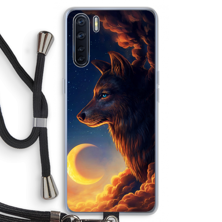 Night Guardian: Oppo A91 Transparant Hoesje met koord