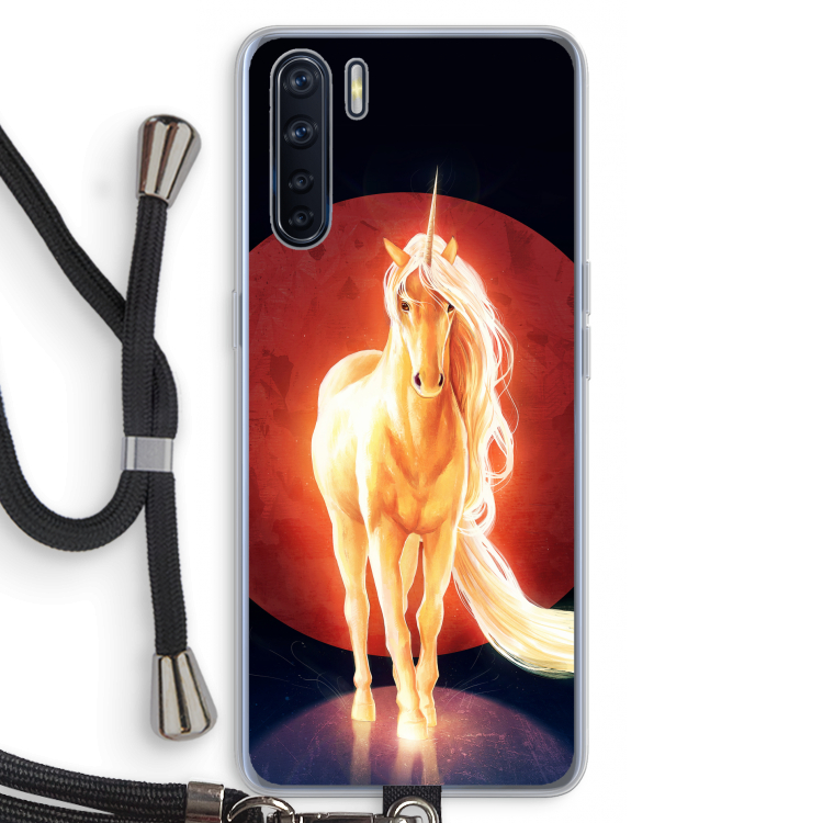 Last Unicorn: Oppo A91 Transparant Hoesje met koord