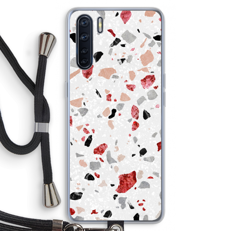 Terrazzo N°12: Oppo A91 Transparant Hoesje met koord