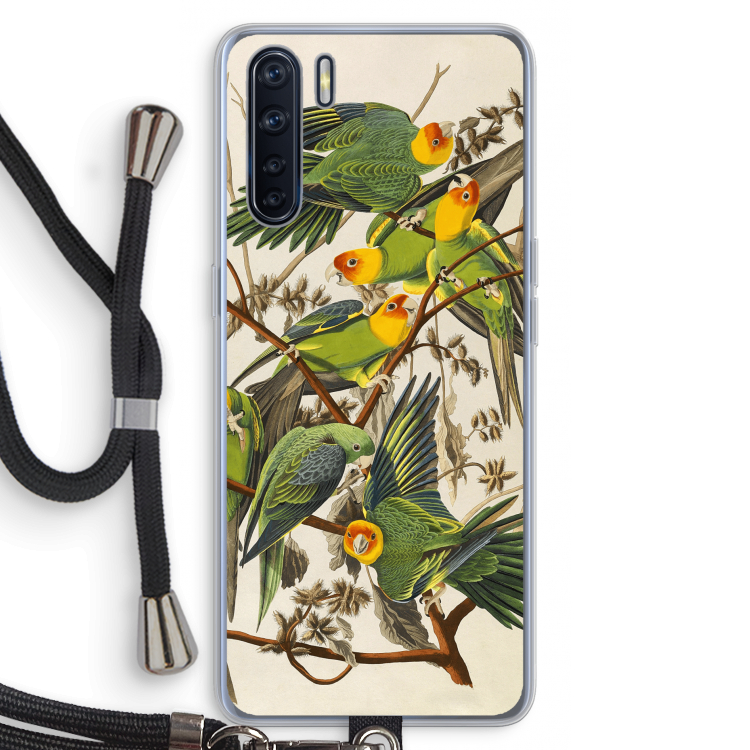 Carolinaparkiet: Oppo A91 Transparant Hoesje met koord