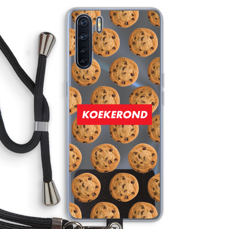Koekerond: Oppo A91 Transparant Hoesje met koord