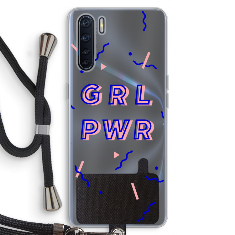 GRL PWR: Oppo A91 Transparant Hoesje met koord