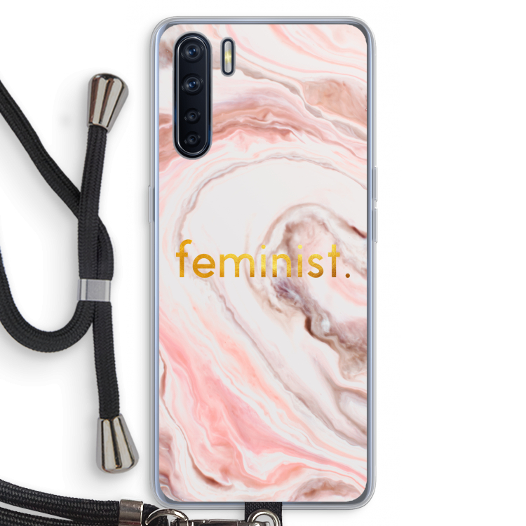 Feminist: Oppo A91 Transparant Hoesje met koord