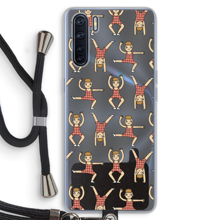 Gymboys: Oppo A91 Transparant Hoesje met koord