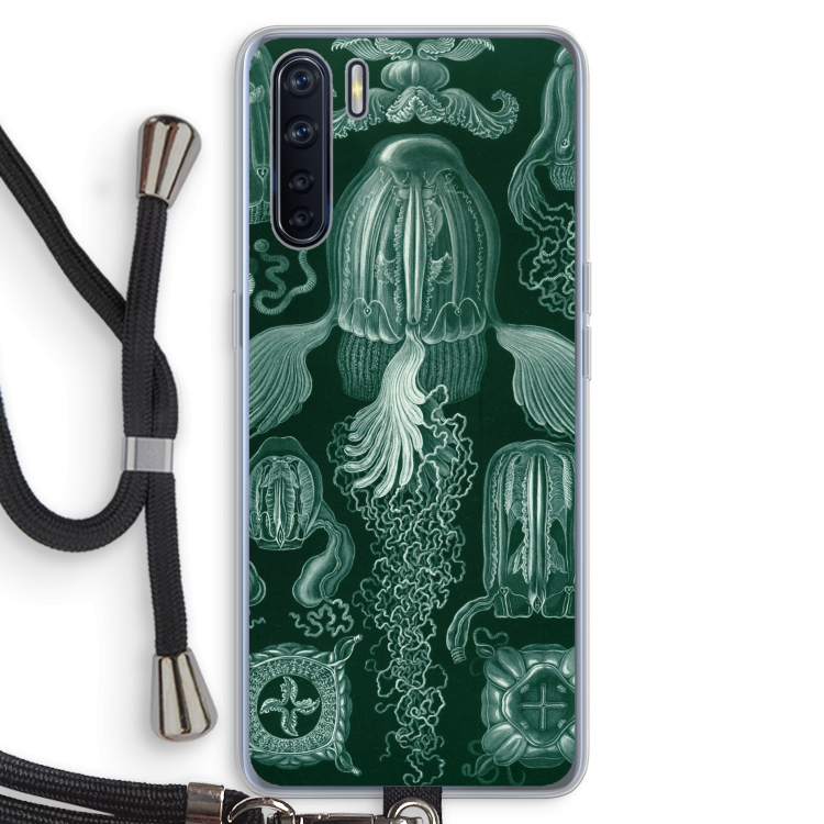 Haeckel Cubomedusae: Oppo A91 Transparant Hoesje met koord