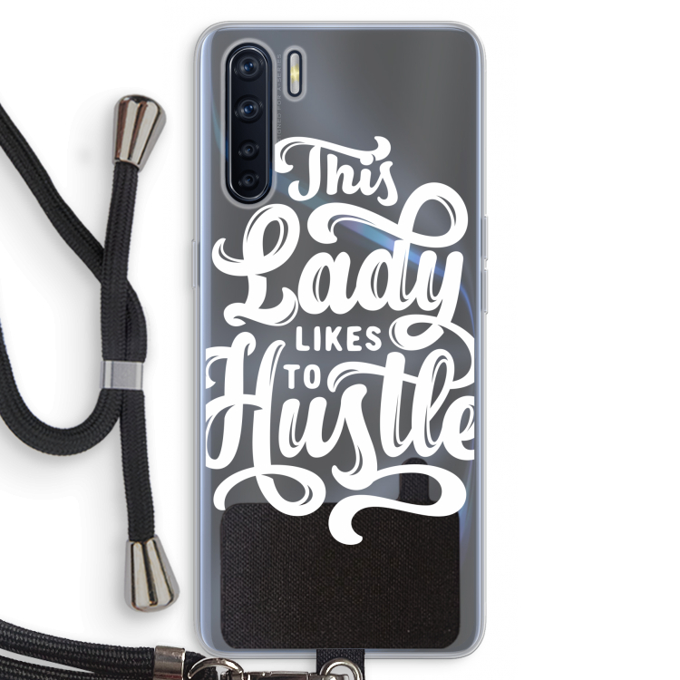 Hustle Lady: Oppo A91 Transparant Hoesje met koord