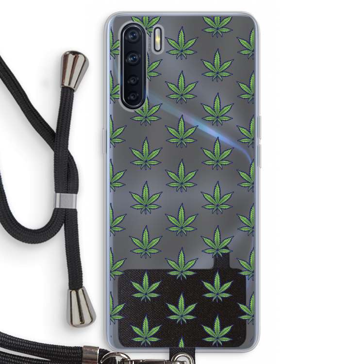 Weed: Oppo A91 Transparant Hoesje met koord