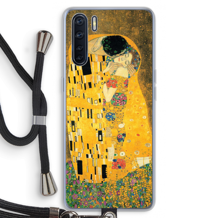 Der Kuss: Oppo A91 Transparant Hoesje met koord