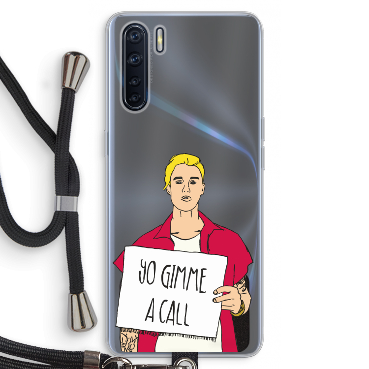 Gimme a call: Oppo A91 Transparant Hoesje met koord