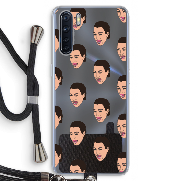 Ugly Cry Call: Oppo A91 Transparant Hoesje met koord
