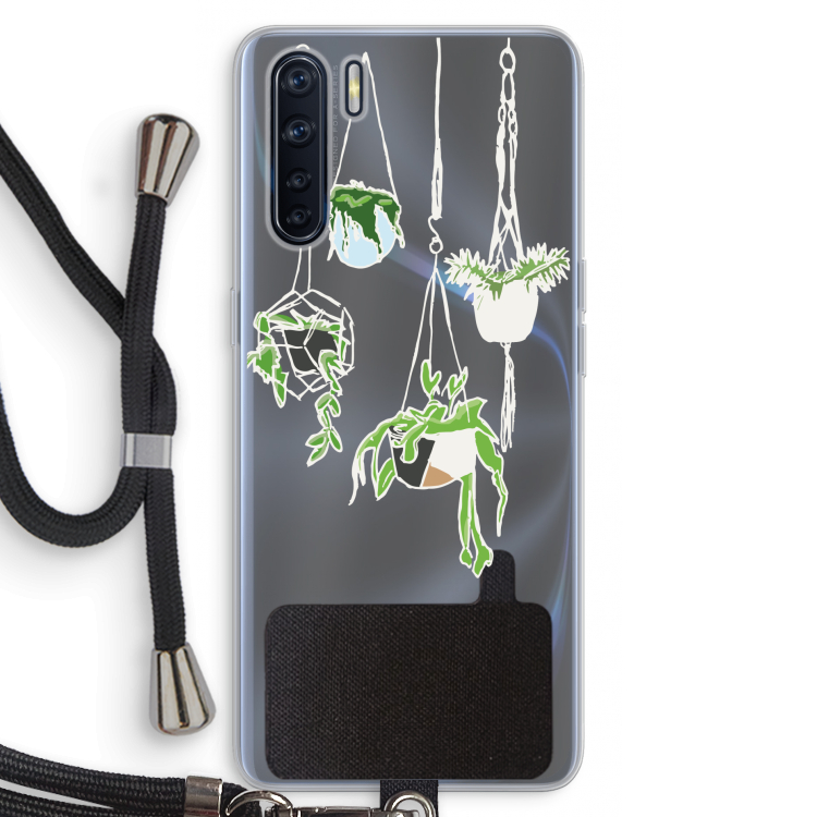Hang In There: Oppo A91 Transparant Hoesje met koord
