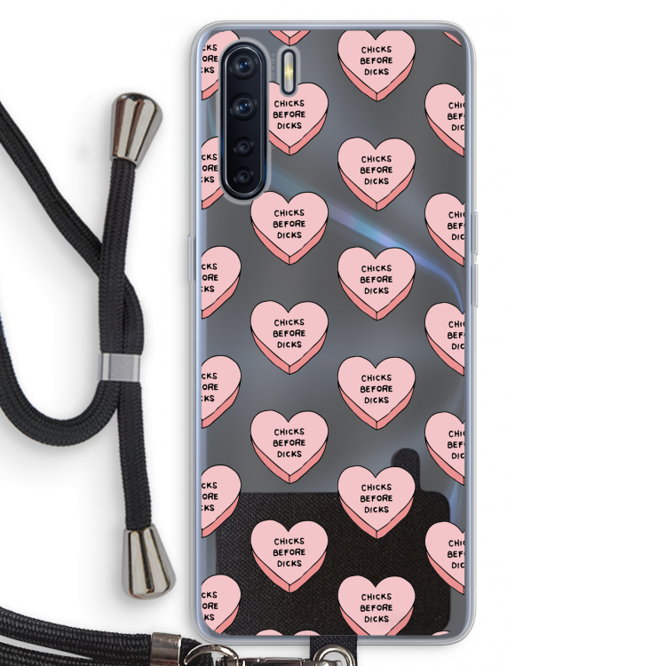 Chicks before dicks: Oppo A91 Transparant Hoesje met koord