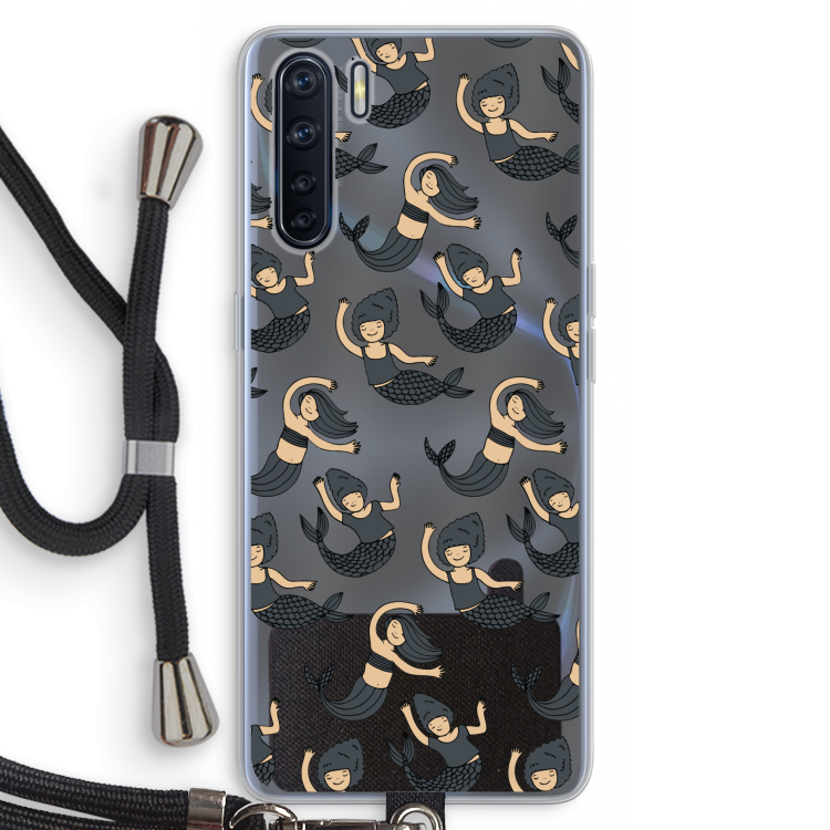 Zeemeermin: Oppo A91 Transparant Hoesje met koord
