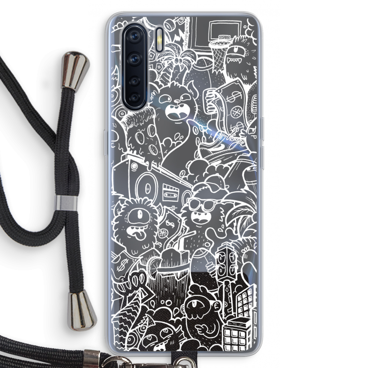 Vexx City #2: Oppo A91 Transparant Hoesje met koord