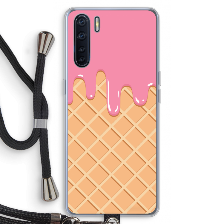 Ice cream: Oppo A91 Transparant Hoesje met koord