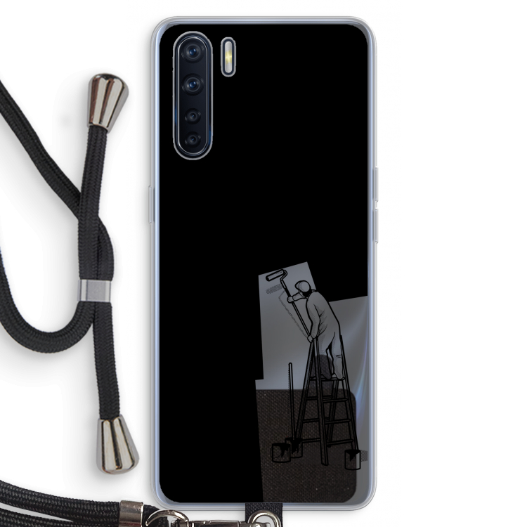 Musketon Painter: Oppo A91 Transparant Hoesje met koord