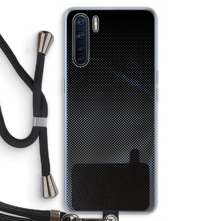 Musketon Halftone: Oppo A91 Transparant Hoesje met koord