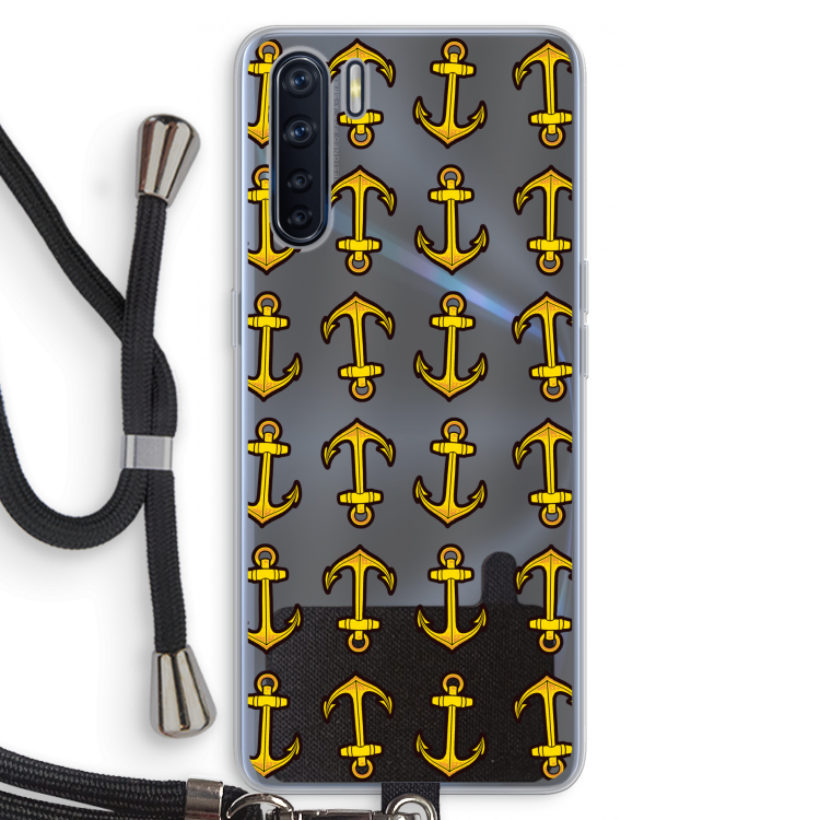 Musketon Anchor: Oppo A91 Transparant Hoesje met koord